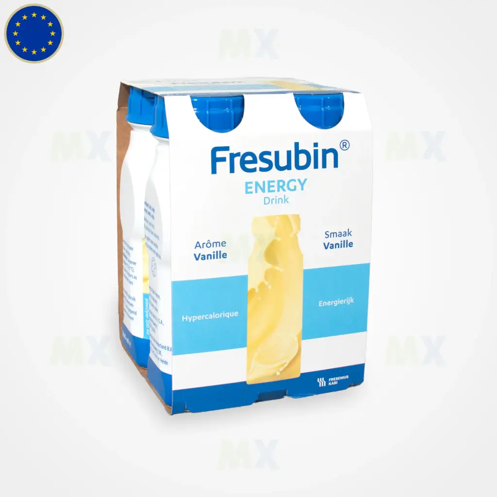 Fresenius Kabi Fresubin Energy Drink Vanille 4er (Geschmacksrichtung: Vanille, Inhalt / Anzahl: 4 x 200 ml, Sorte: Energy, Trinkfertig / Pulver: Trinkfertig)