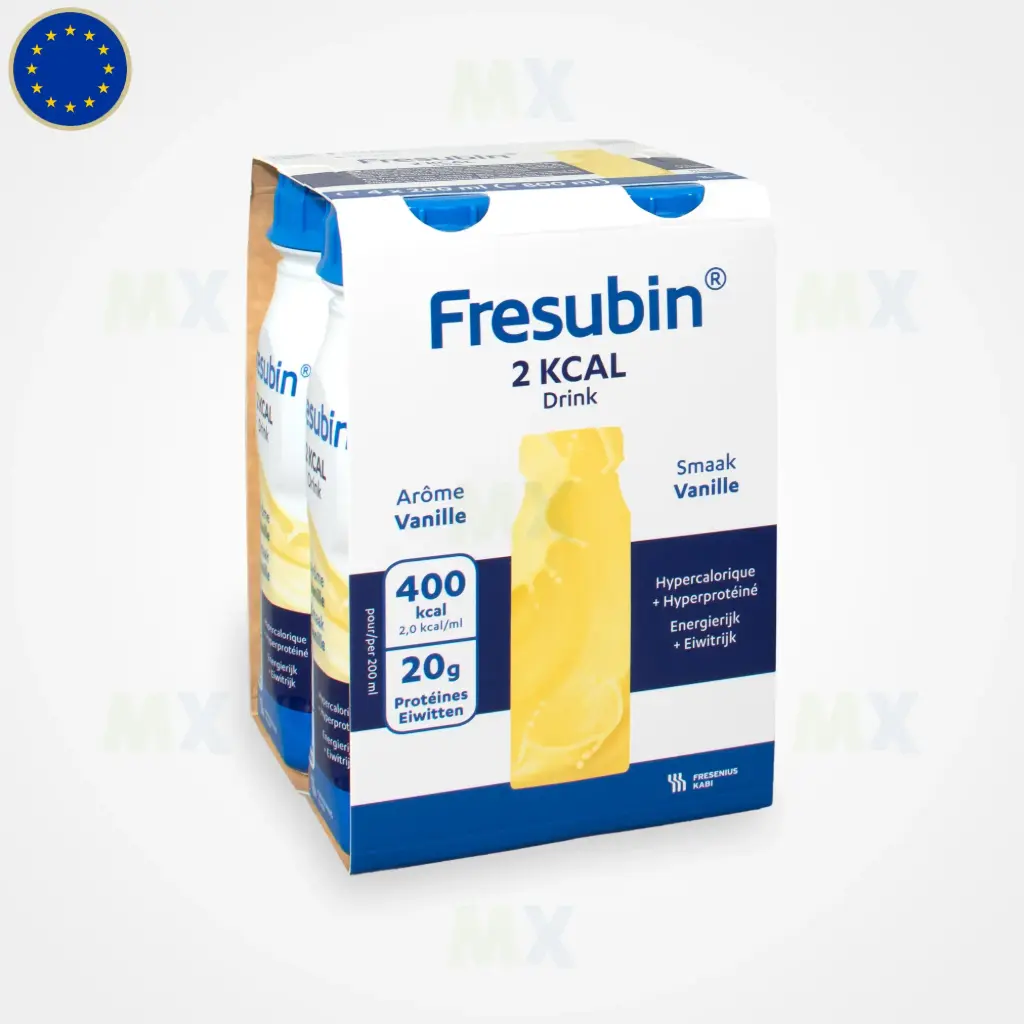 Fresenius Kabi Fresubin 2kcal Drink Vanille 4er (Geschmacksrichtung: Vanille, Inhalt / Anzahl: 4 x 200 ml, Kaloriengehalt: 2 kcal, Trinkfertig / Pulver: Trinkfertig)