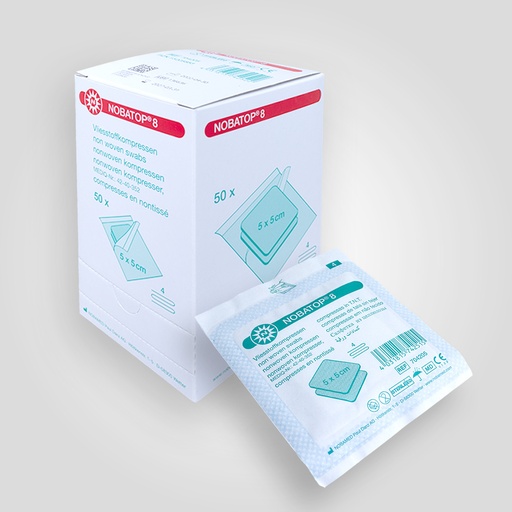 NOBATOP VK Non-woven compresses 4 ply sterile