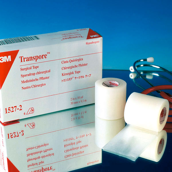3M Transpore hypoallergenic plastic plaster transparent