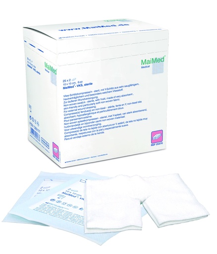 MAIMED VKS Non-woven slit compresses 6-ply sterile