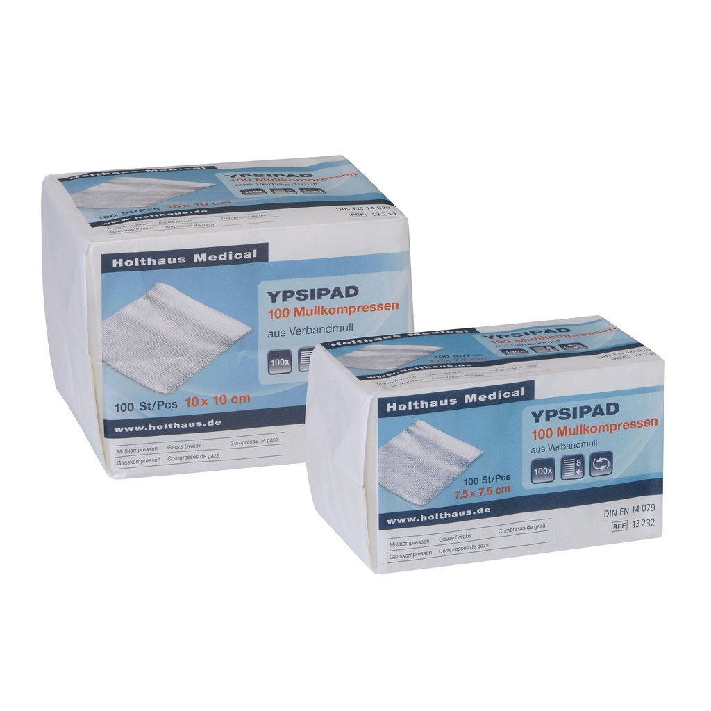 HOLTHAUS YPSIPAD Gauze compresses 8-ply non-sterile