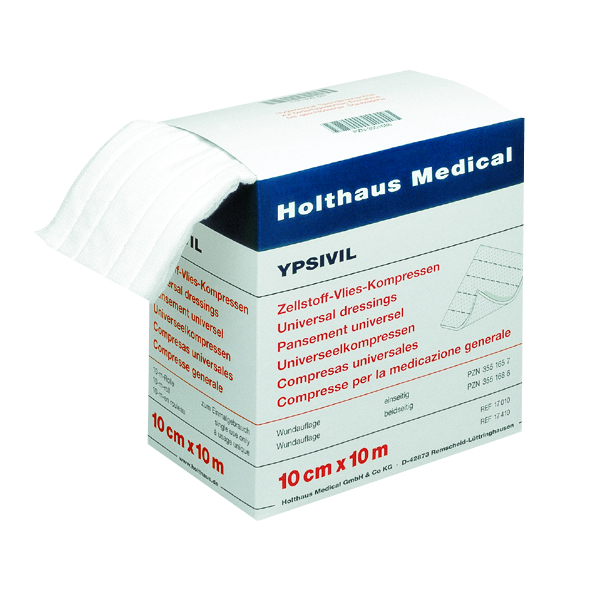 HOLTHAUS YPSIVIL Cellulose non-woven compress 10 cm x 10 m non-sterile
