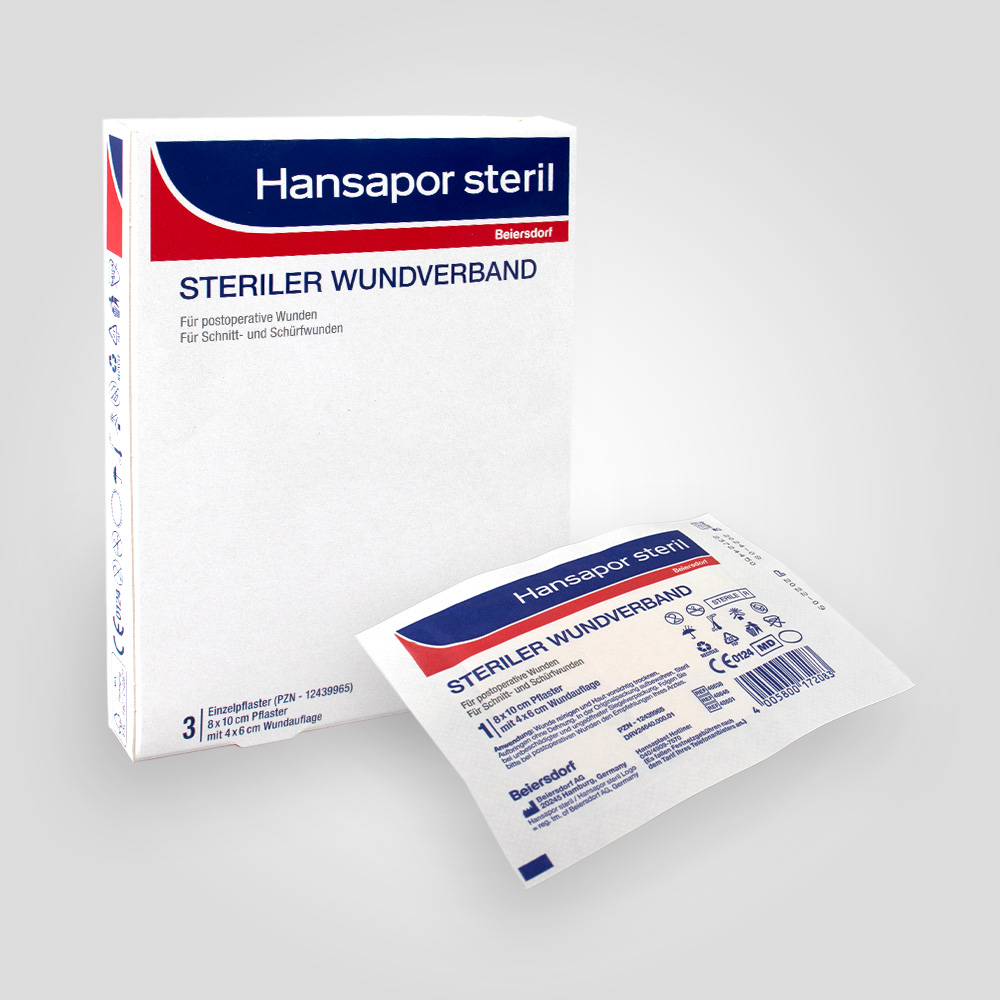 BSN Hansapor steril Wundverband, 8 x 10 cm