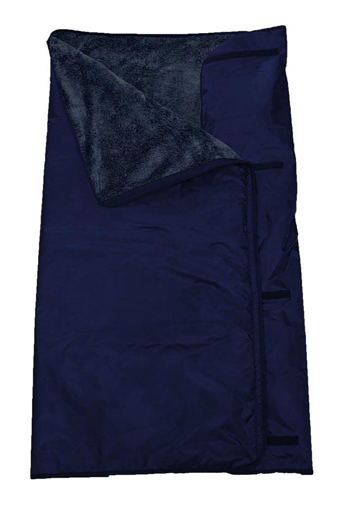 MEDDAX Wrap blanket for wheelchair users navy blue