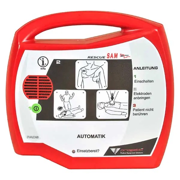 PROGETTI Rescue SAM AED Halbautomat, inkl. Batterie und Elektroden