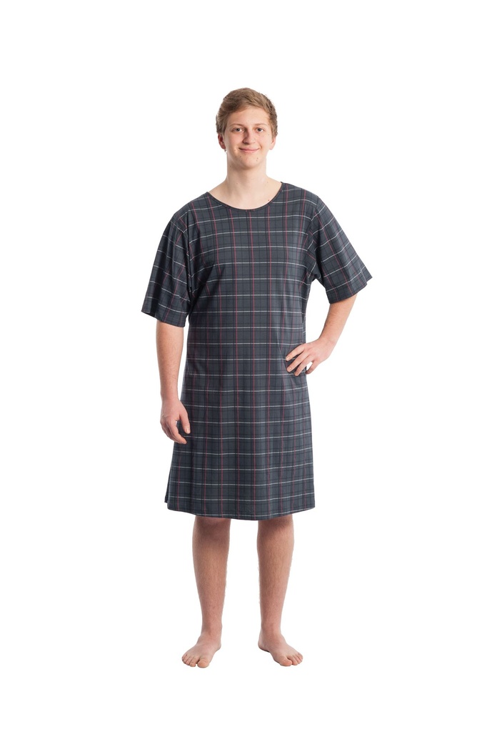 SUPRIMA Care shirt for men Check-Anthracite