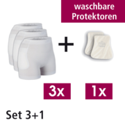 SUPRIMA Hüftprotektoren Set 4 (3 Slip/1 Paar Hüftprotektoren waschbar)