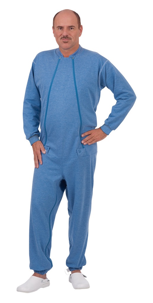 SUPRIMA CareFunction Pflegeoverall Frontreißverschluss jeans