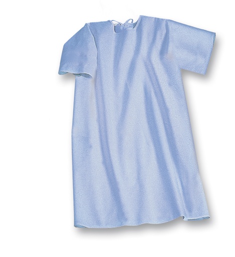 SUPRIMA Pflegehemd Kurzarm für Damen und Herren blau