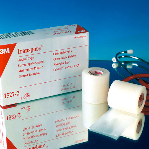 [15623-01] 3M Transpore hypoallergenic plastic plaster transparent with dispenser