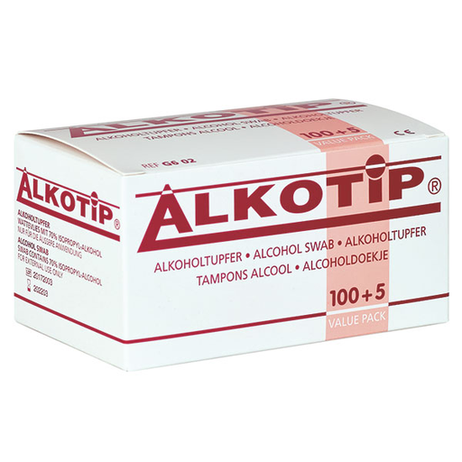 [20625-01] ALKOTIP Standard Alcohol swabs, 30 x 65 mm