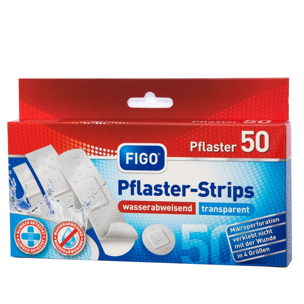 FIGO Pflaster-Strips wasserabweisend, transparent