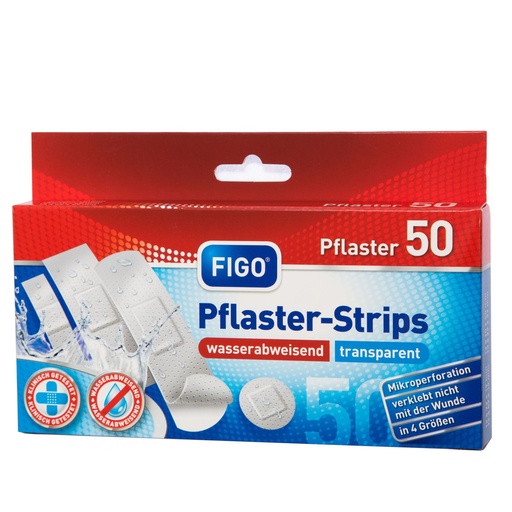 [21429-01] FIGO Pflaster-Strips wasserabweisend, transparent