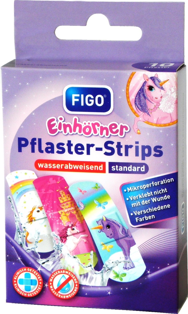 FIGO Children's plaster strips Unicorns, 10 pieces