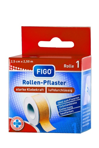[21440-01] FIGO Rollenpflaster, 1,25 cm x 5 m