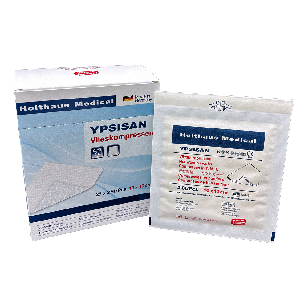 HOLTHAUS YPSISAN Wound compresses sterile 10 x 10 cm
