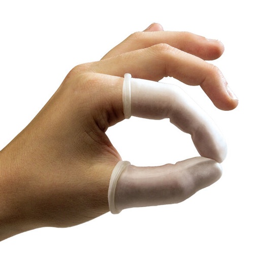 [25354-01] HOLTHAUS Sander finger cots F4 0.34 mm thick, white