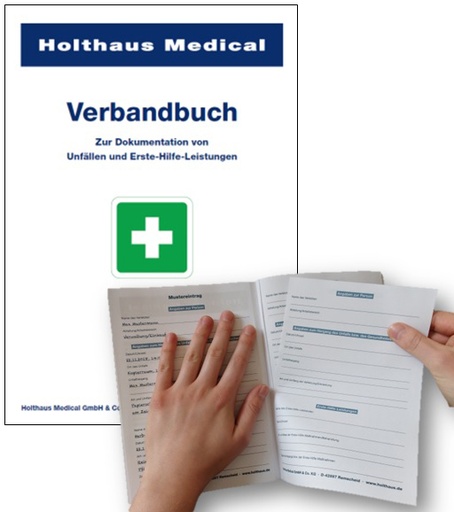 [25355-01] HOLTHAUS First Aid Logbook DIN A5 with perforated pages