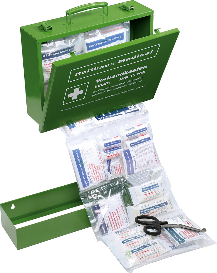 HOLTHAUS Wall mount for First Aid Box green