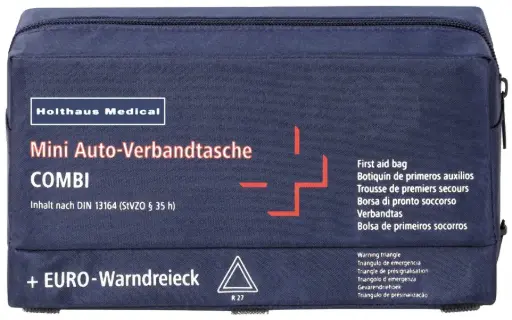 [25362-01] HOLTHAUS Mini COMBI First Aid Pouch 22 x 12 x 8 cm, blue