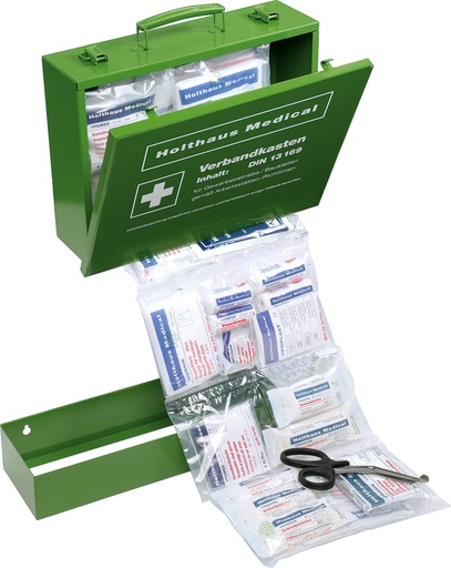 [25366-01] HOLTHAUS First Aid Box large 35 x 25.5 x 10.5 cm, green