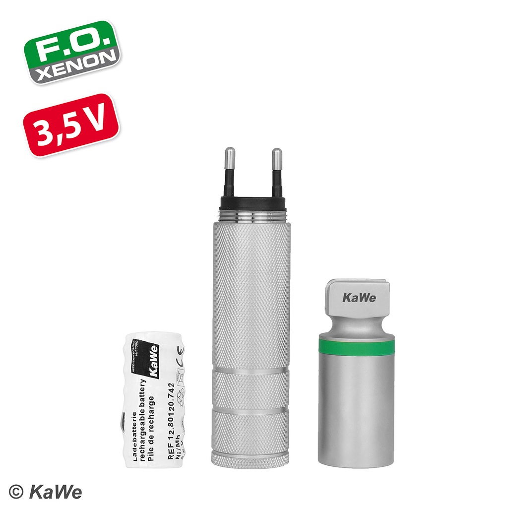 KAWE Xenon 3,5V F.O.Ladegriff mittel inkl. Akku für Steckdose