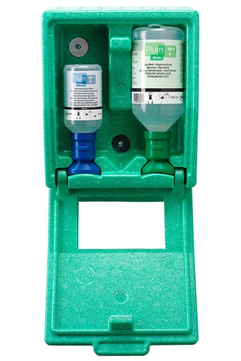 [12801-01] PLUM Eye wash wall box with 2 x 500 ml eye wash solution