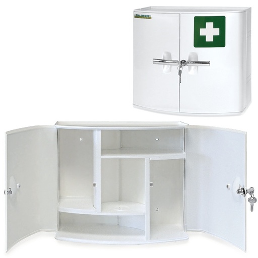[12964-01] LEINA-WERKE First aid cabinet plastic 2-door 38.5 x 18 x 32.5 cm empty