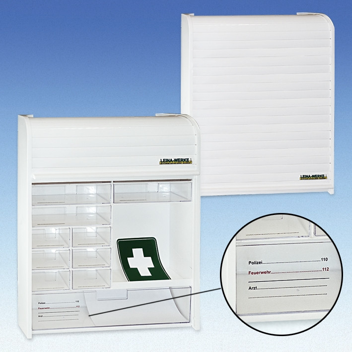 LEINA-WERKE Verbandschrank Kunststoff mit Jalousie 42 x 10 x 48 cm leer