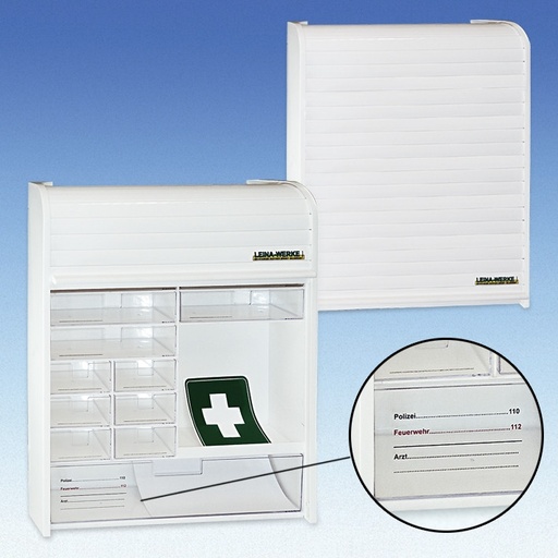 [12965-01] LEINA-WERKE Verbandschrank Kunststoff mit Jalousie 42 x 10 x 48 cm leer