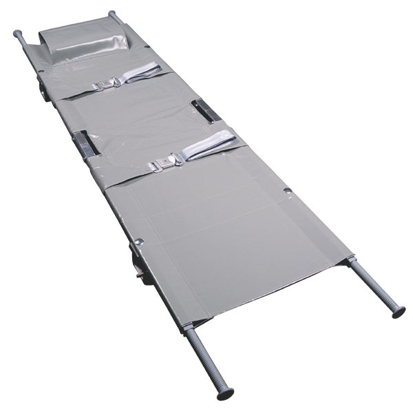 SERVOPRAX Aluminium-Krankentrage Typ 3 mit 2 Gleitfüßen + 2 Rollenfüßen