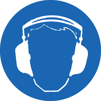 [15039-01] HOLTHAUS Mandatory sign Wear hearing protection