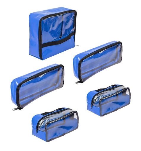 [15203-05] HUM Module bags Tarpaulin blue S / M / L / XL, Set all 5 bags