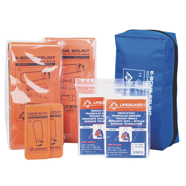LIFEGUARD E-Bone Splint Extra grau-orange mit Extra Aluminiumkern