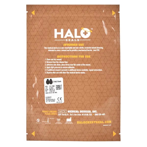 HALO Chest Seal Thorax sealing plaster; 14 x 21 cm