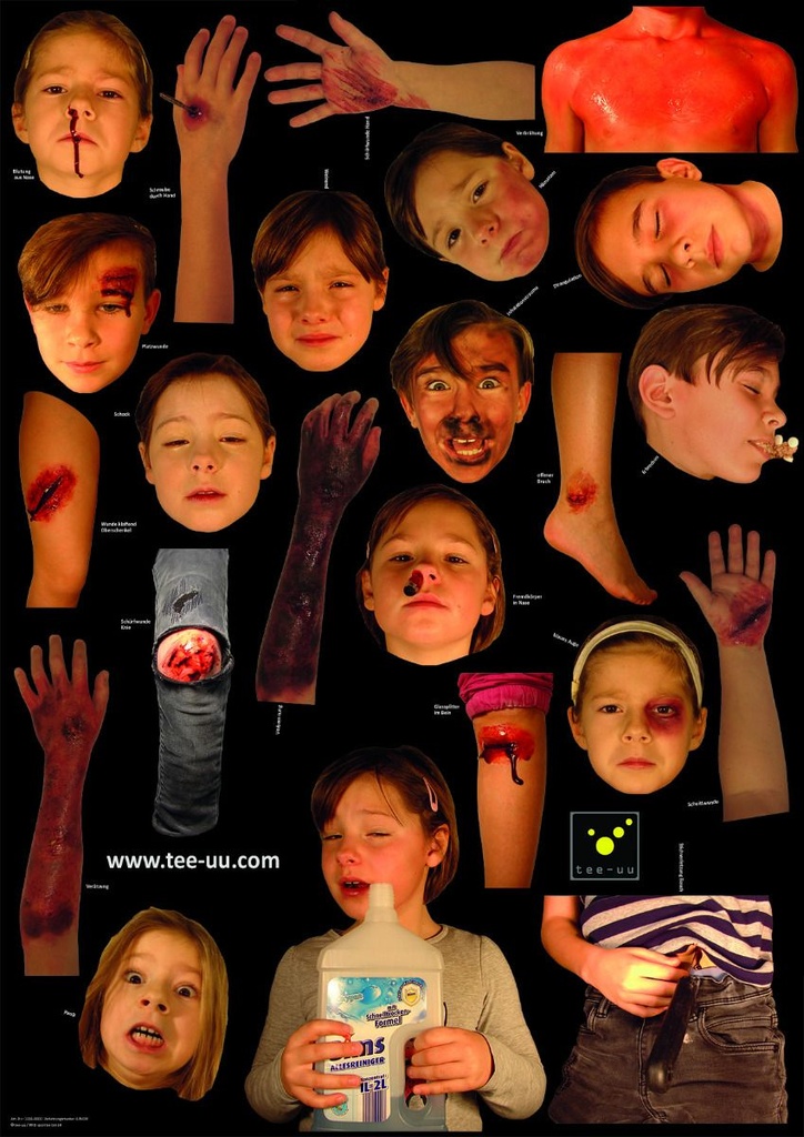 TEE-UU Injury pattern set 24-pcs. for Crash Junior training dummy