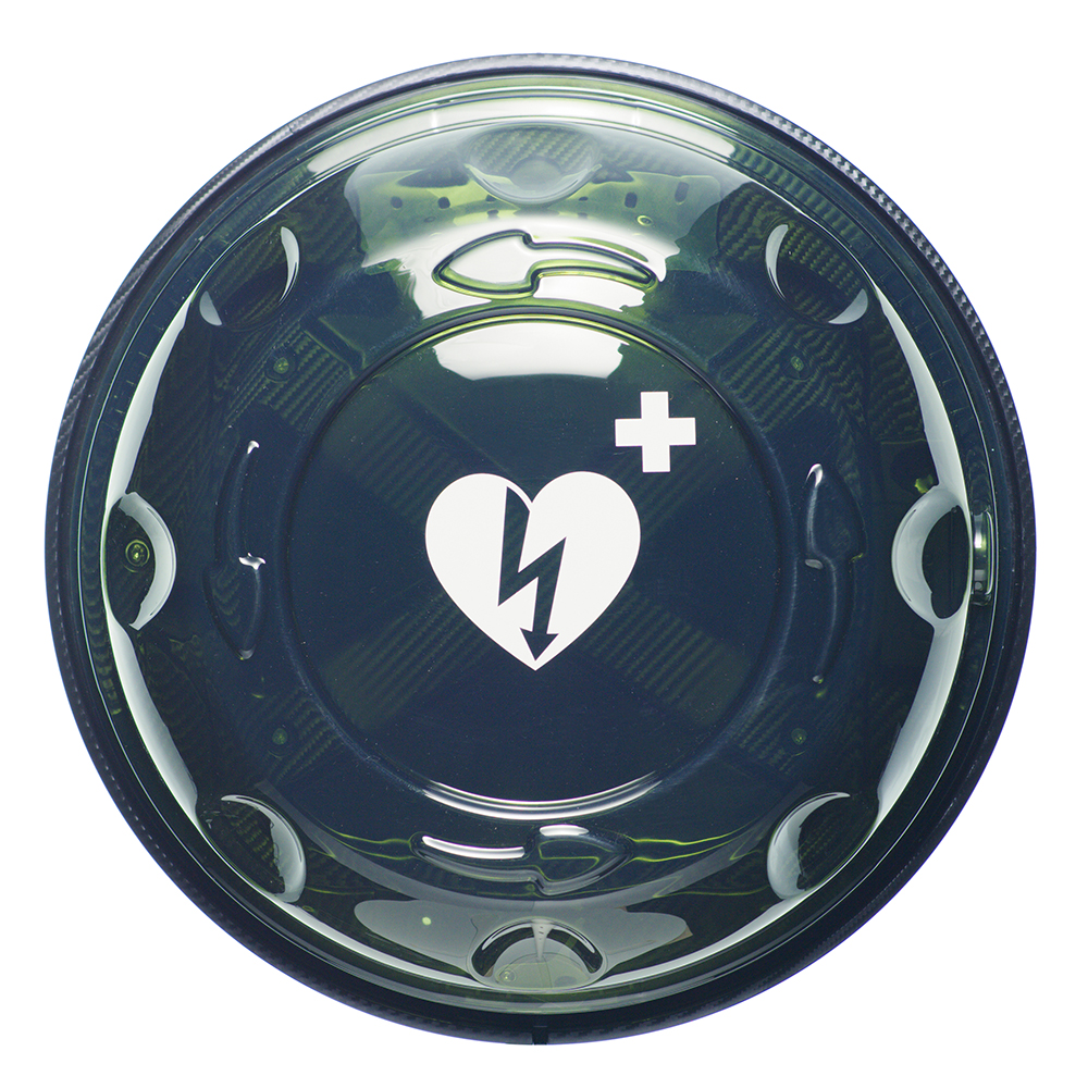 ROTAID Solid Plus AED Wall cabinet - Smoked glass look