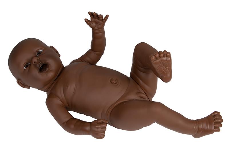 ERLERZIMMER Neugeborenen-Puppe Eltern-Übungsbaby, männlich, dunkel