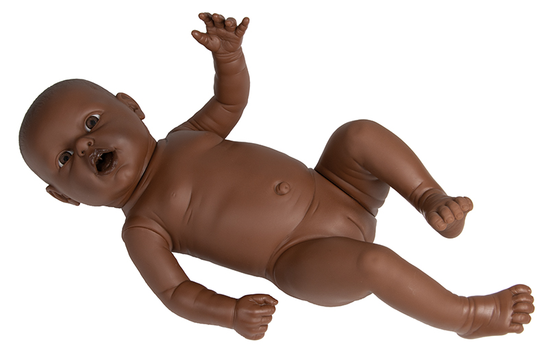 ERLERZIMMER Newborn Doll Parent Practice Baby female dark