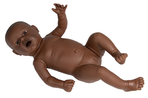 [23184-01] ERLERZIMMER Newborn Doll Parent Practice Baby female dark