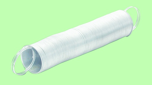 [23646-01] GÖBEL Gate spring extendable up to 5m white powder coated