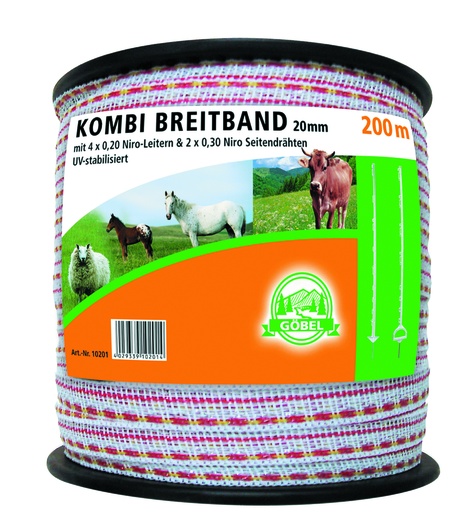 [23660-01] GÖBEL Combi-Breitband 200m 20mm  4x0,20+2x0,30 Niro