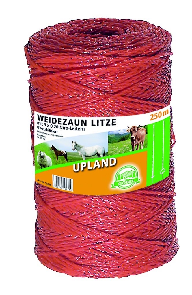 GÖBEL Plastic strand orange 250m 3 Stainless steel conductors