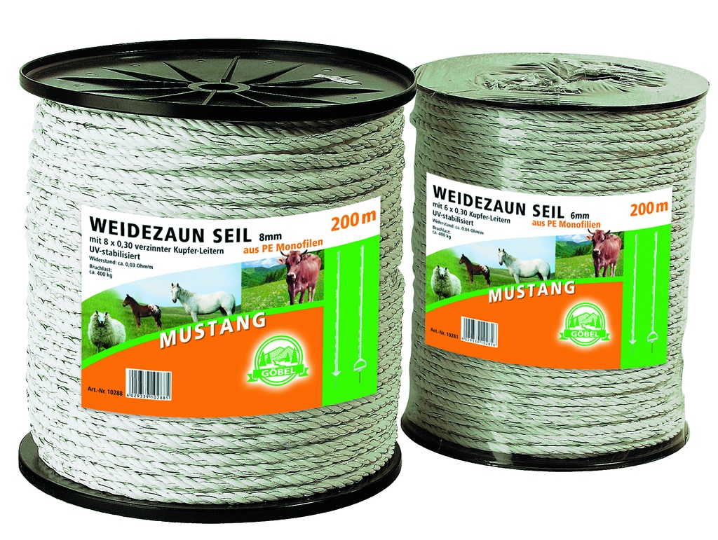 GÖBEL Electric rope Mustang made of PE monofilaments 6mm 200m
