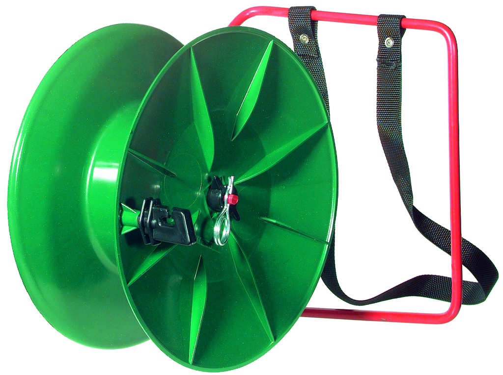 GÖBEL Plastic wire reel green with carrier