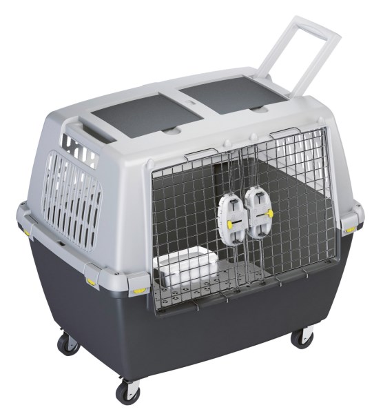 KERBL Transport box Gulliver Touring IATA grey / black 80 x 58 x 62 cm