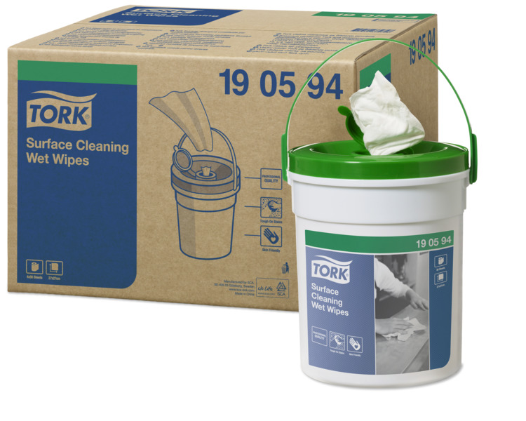 TORK Premium Oberflächenreinigungstücher im Spendereimer