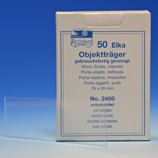 [12796-01] RATIOMED Microscope slides ELKA 76 x 26 mm 50 pieces