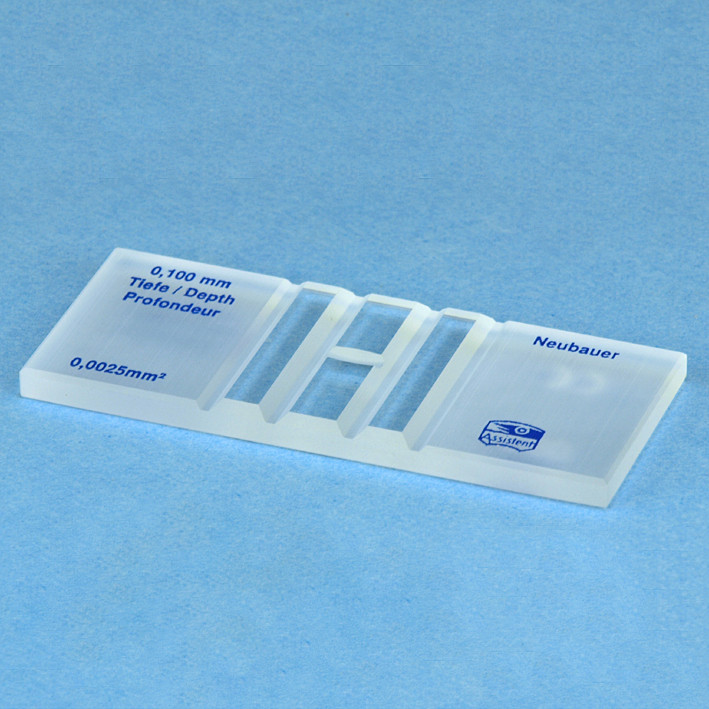 ASSISTENT Counting chamber according to Neubauer double with CE mark